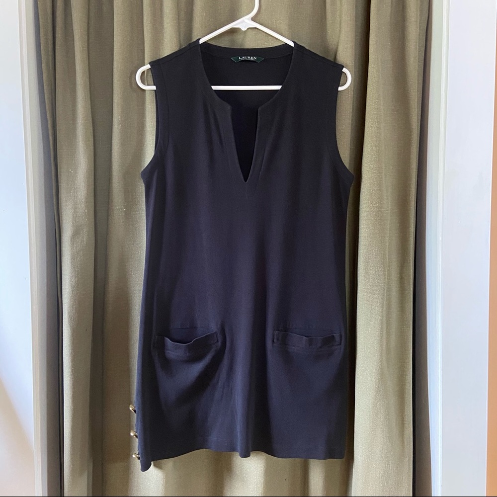 Lauren Ralph Lauren Button Tunic Swim Cover-Up